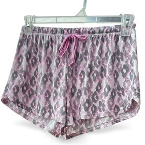 THALIA SODI Juniors 2-Piece Gray/Pink Drawstring Pajama Shorts Set Size Large